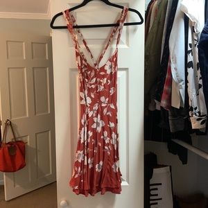 Kimchi Blue Rust Floral Dress